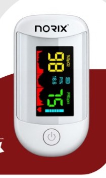 NORIX pulse oximeter with a color display